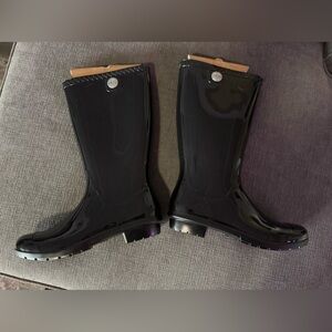 Black Ugg rain boots nwot - size 10